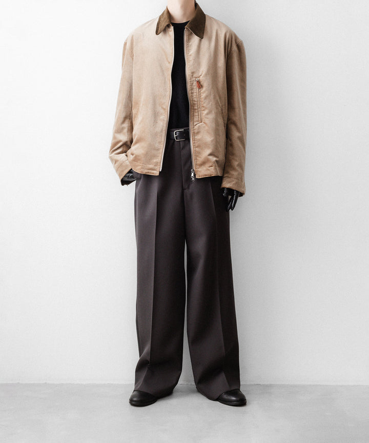 ANTHEM Aアンセムエー のCOTTON VELVET MINIMAL RIDING JACKET - BEIGEの公式通販サイトsession福岡セレクトショップ