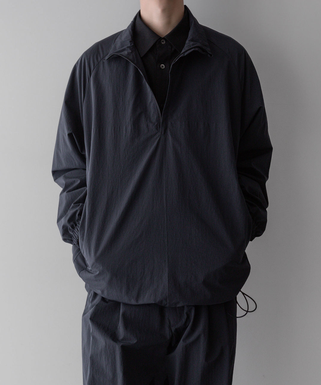 【stein】ssstein シュタインのWINDPROOF NYLON WIDE EASY TROUSERSのBLACK 公式通販サイトsession福岡セレクトショップ