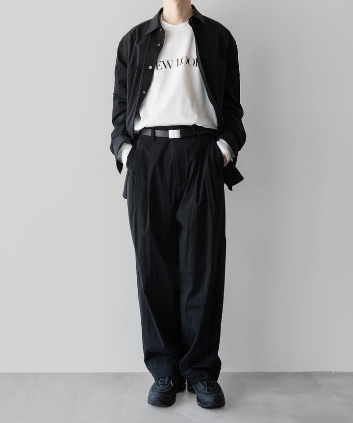 ssstein(シュタイン)の24AWコレクション WINDPROOF NYLON EASY WIDE TROUSERS - BLACK 公式通販サイトsession福岡セレクトショップ