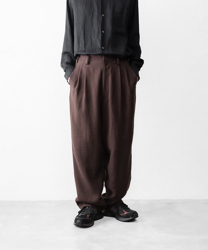 UJOH - ウジョーのWIDE 2 TUCK PNTのCHOCOLATE公式通販サイトsession福岡セレクトショップ
