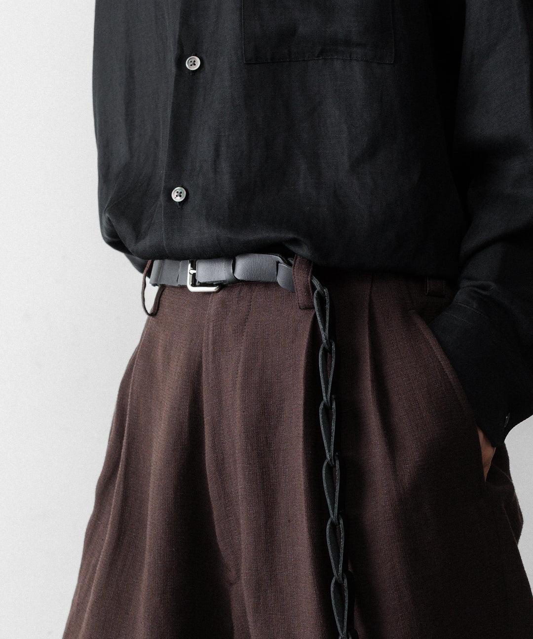 UJOH - ウジョーのLEATHER CHAIN BELTのBLACK公式通販サイトsession福岡セレクトショップ