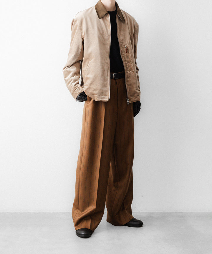 ANTHEM Aアンセムエー のCOTTON VELVET MINIMAL RIDING JACKET - BEIGEの公式通販サイトsession福岡セレクトショップ