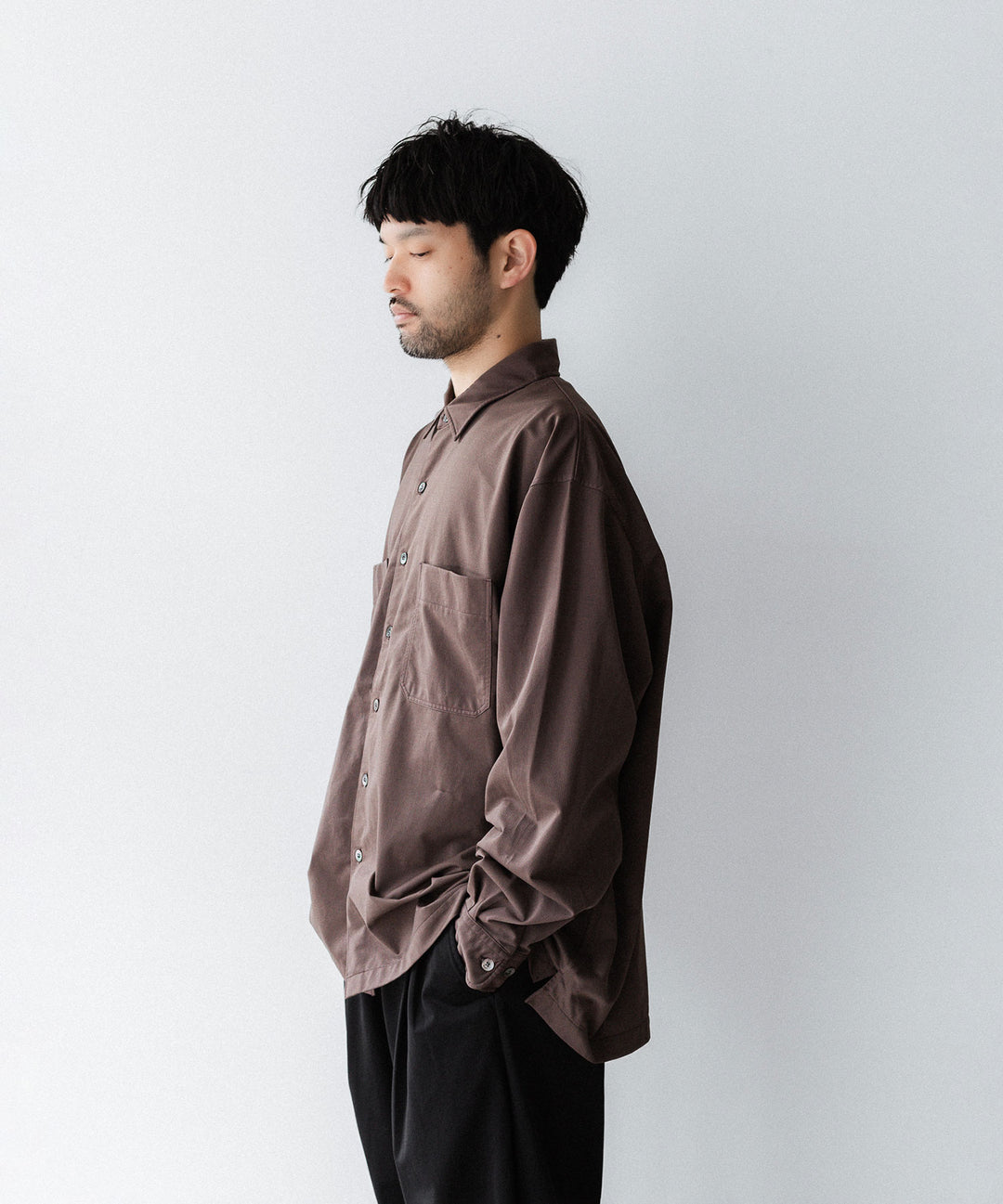 KANEMASA PHIL. カネマサフィルの36G NYLON BALISE SHIRTのBROWN DYE 公式通販サイトsession福岡セレクトショップ
