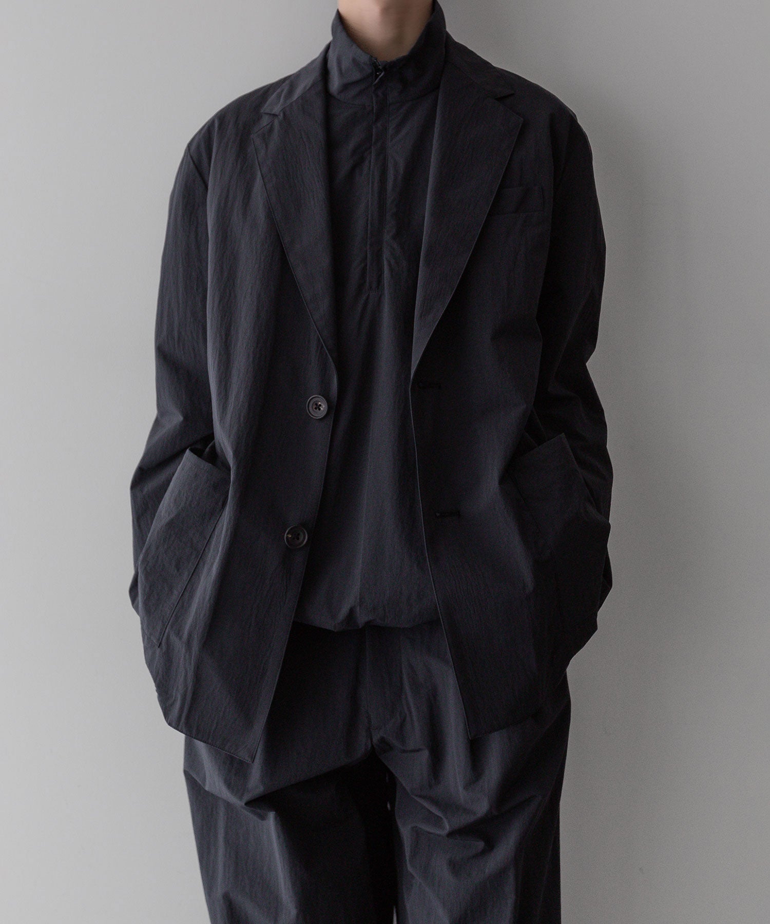 【stein】ssstein シュタインのWINDPROOF NYLON EASY JACKETのBLACK 公式通販サイトsession福岡セレクトショップ