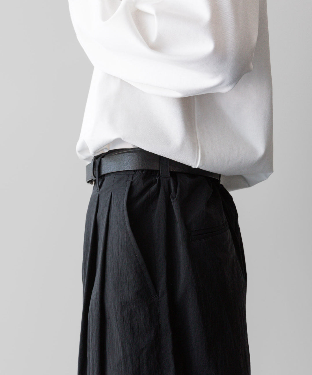 ssstein(シュタイン)の24AWコレクション WINDPROOF NYLON EASY WIDE TROUSERS - BLACK 公式通販サイトsession福岡セレクトショップ