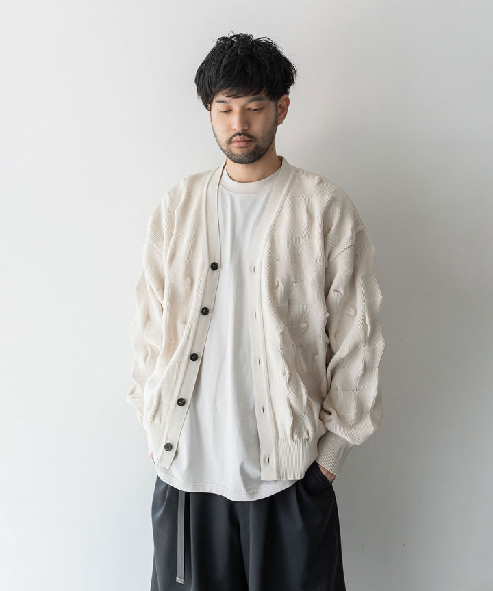 【stein】BUMPY PATTERNED KNIT CARDIGAN シュタイン23aw sessionセッション福岡セレクトショップ 公式通販サイト 