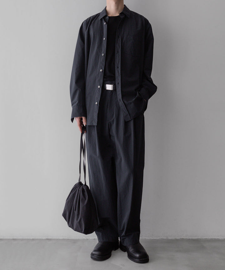 【stein】ssstein シュタインのWINDPROOF NYLON WIDE EASY TROUSERSのBLACK 公式通販サイトsession福岡セレクトショップ