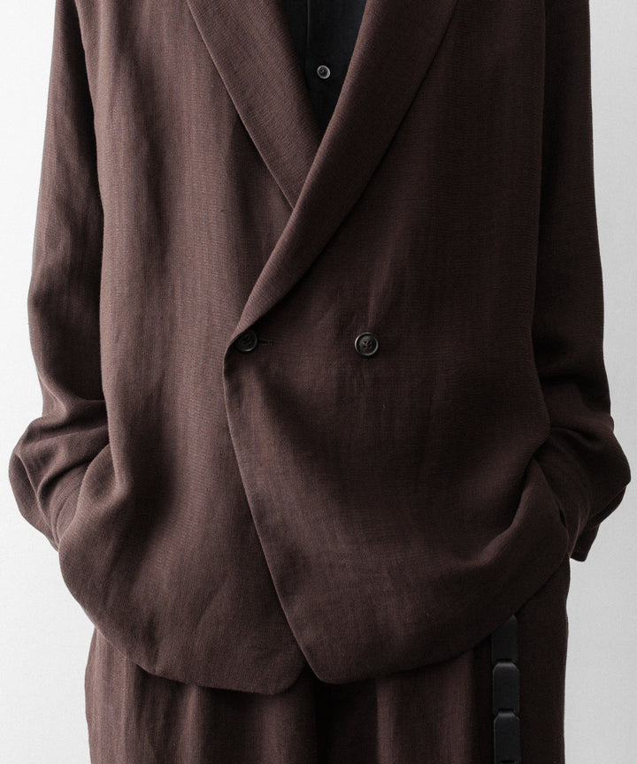 UJOH - ウジョーのPEAKED LAPEL COLLAR SHIRT JKTのCHOCOLATE公式通販サイトsession福岡セレクトショップ