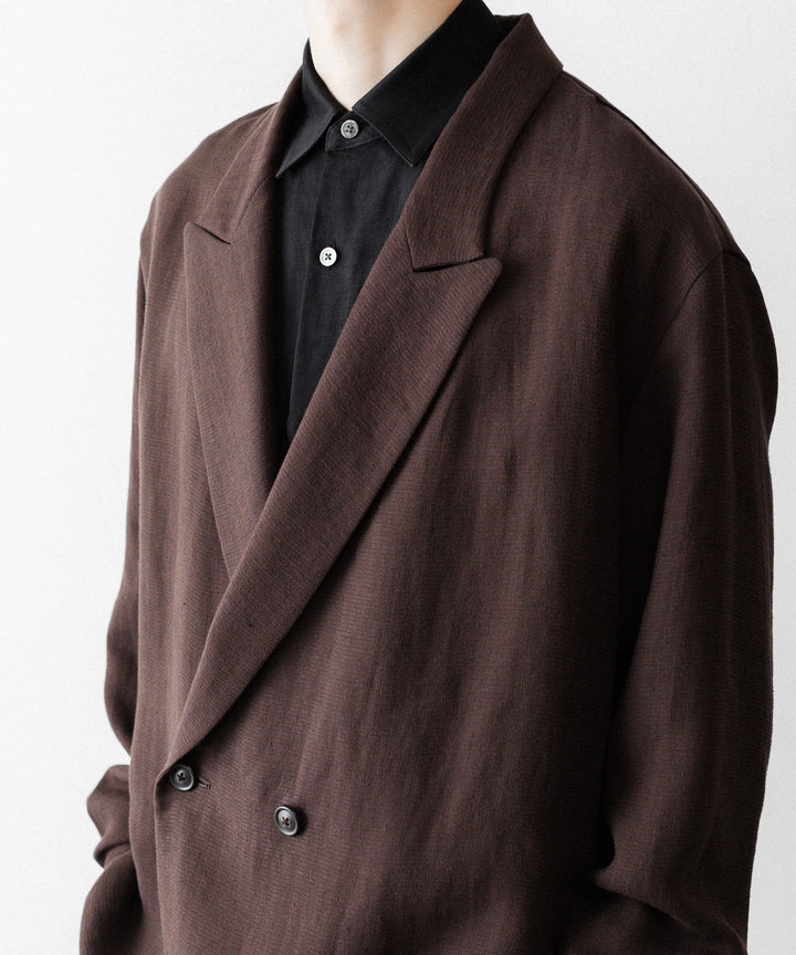 UJOH - ウジョーのPEAKED LAPEL COLLAR SHIRT JKTのCHOCOLATE公式通販サイトsession福岡セレクトショップ
