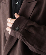 画像をギャラリービューアに読み込む, UJOH - ウジョーのPEAKED LAPEL COLLAR SHIRT JKTのCHOCOLATE公式通販サイトsession福岡セレクトショップ
