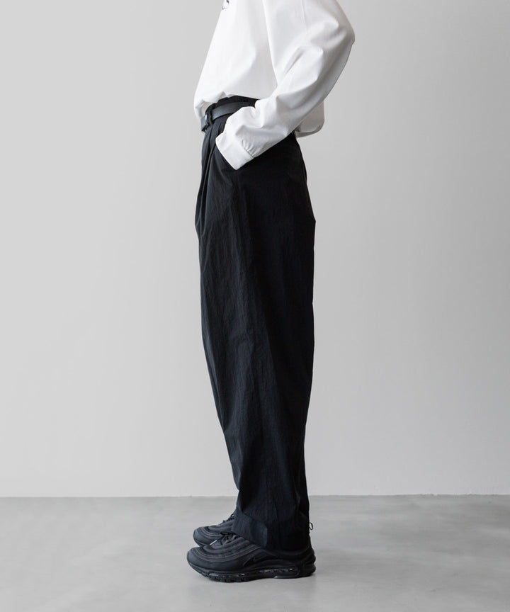 ssstein(シュタイン)の24AWコレクション WINDPROOF NYLON EASY WIDE TROUSERS - BLACK 公式通販サイトsession福岡セレクトショップ