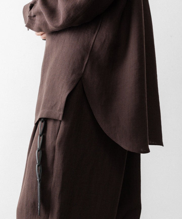 UJOH - ウジョーのPEAKED LAPEL COLLAR SHIRT JKTのCHOCOLATE公式通販サイトsession福岡セレクトショップ