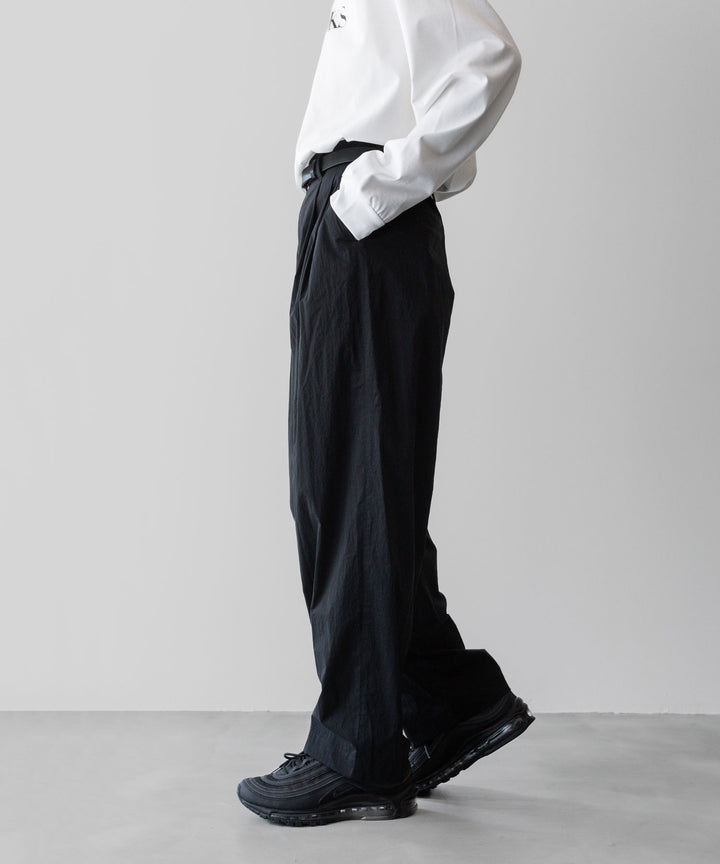 ssstein(シュタイン)の24AWコレクション WINDPROOF NYLON EASY WIDE TROUSERS - BLACK 公式通販サイトsession福岡セレクトショップ
