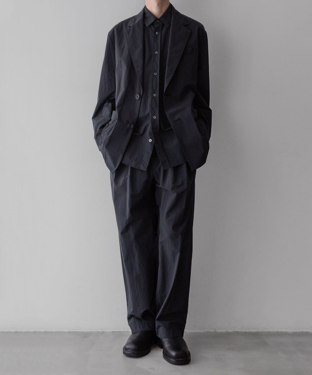 【stein】ssstein シュタインのWINDPROOF NYLON STANDARD SHIRTのBLACK 公式通販サイトsession福岡セレクトショップ