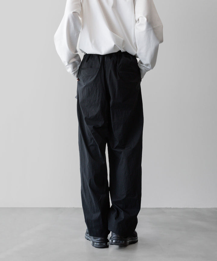 ssstein(シュタイン)の24AWコレクション WINDPROOF NYLON EASY WIDE TROUSERS - BLACK 公式通販サイトsession福岡セレクトショップ
