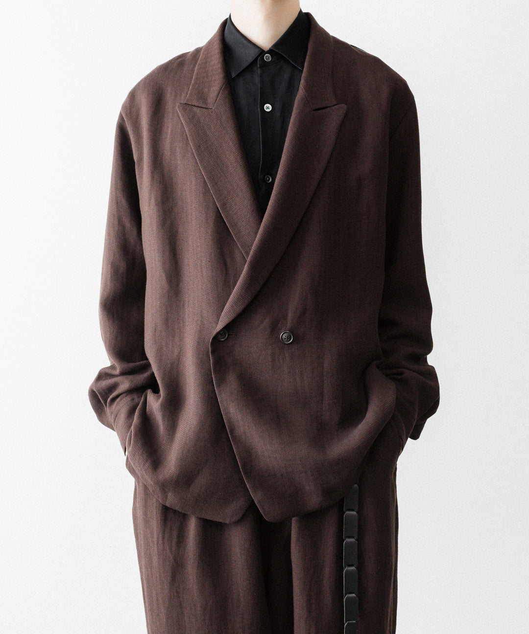 UJOH - ウジョーのPEAKED LAPEL COLLAR SHIRT JKTのCHOCOLATE公式通販サイトsession福岡セレクトショップ