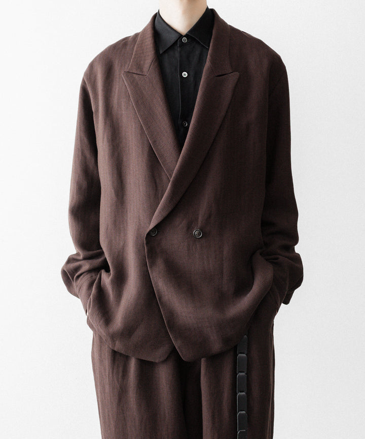 UJOH - ウジョーのPEAKED LAPEL COLLAR SHIRT JKTのCHOCOLATE公式通販サイトsession福岡セレクトショップ