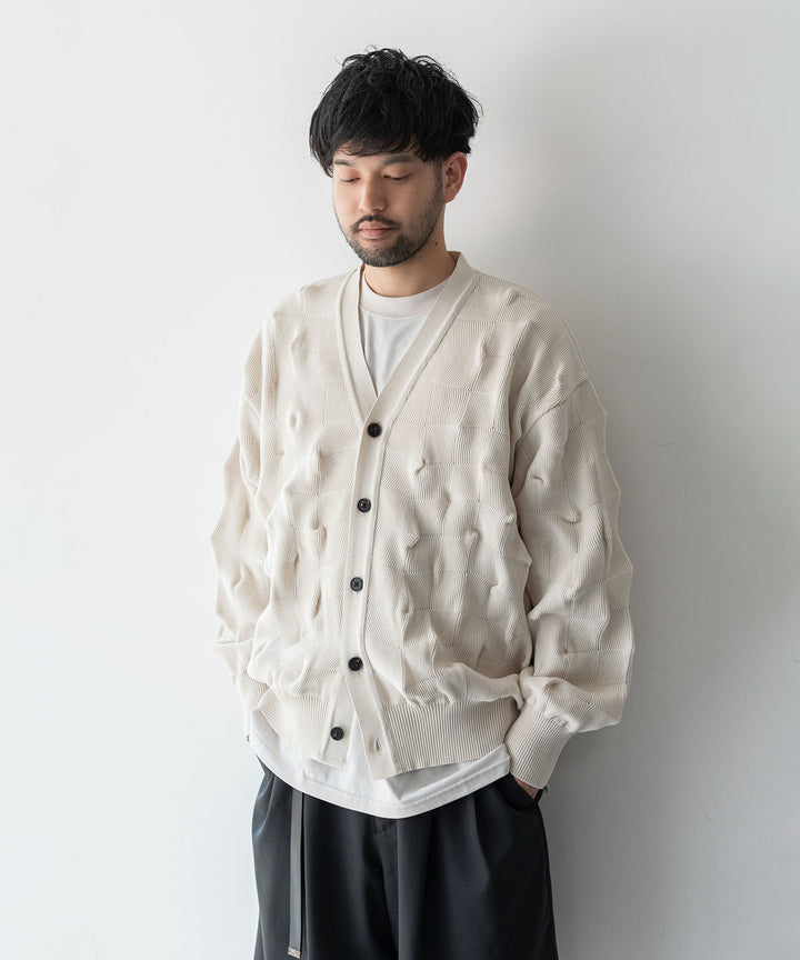 【stein】BUMPY PATTERNED KNIT CARDIGAN シュタイン23aw sessionセッション福岡セレクトショップ 公式通販サイト 