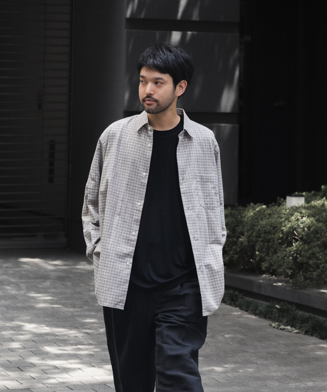 ssstein(シュタイン)のCOTTON LLAMA OVERSIZED REGULAR COLLAR SHIRT - GRAPH CHECKの公式通販サイトsession福岡セレクトショップ