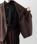 画像をギャラリービューアに読み込む, UJOH - ウジョーのPEAKED LAPEL COLLAR SHIRT JKTのCHOCOLATE公式通販サイトsession福岡セレクトショップ
