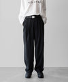 【ssstein】WINDPROOF NYLON EASY WIDE TROUSERS - BLACK