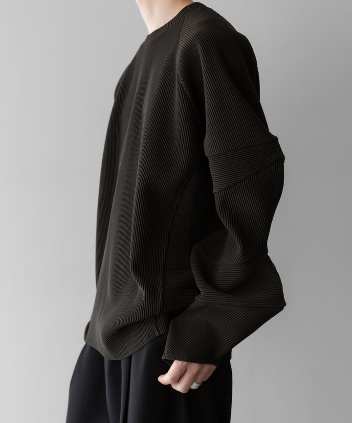 【stein】ssstein シュタインのGRADATION PLEATS COMBINATION SLEEVES LSのMILITARY KHAKI　 公式通販サイトsession福岡セレクトショップ