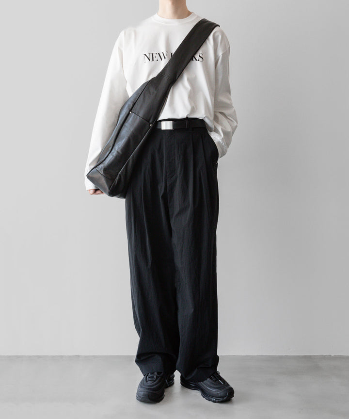 ssstein(シュタイン)の24AWコレクション WINDPROOF NYLON EASY WIDE TROUSERS - BLACK 公式通販サイトsession福岡セレクトショップ