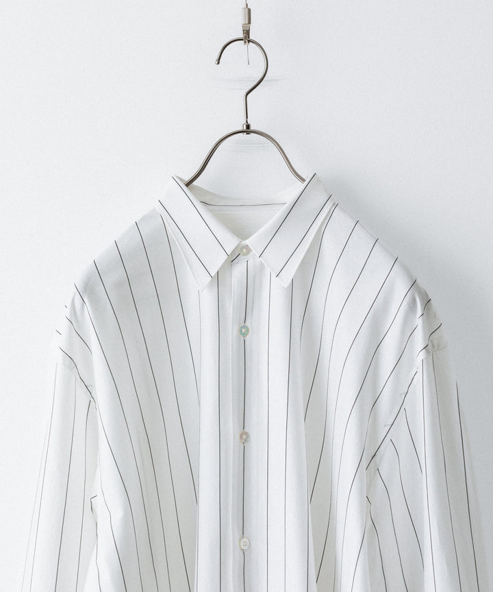 KANEMASA PHIL. カネマサフィルの46G STRIPE MODEST SHIRTのWHITE 公式通販サイトsession福岡セレクトショップ