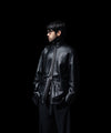 【ssstein】CUT-OFF MOUTON JACKET - BLACK