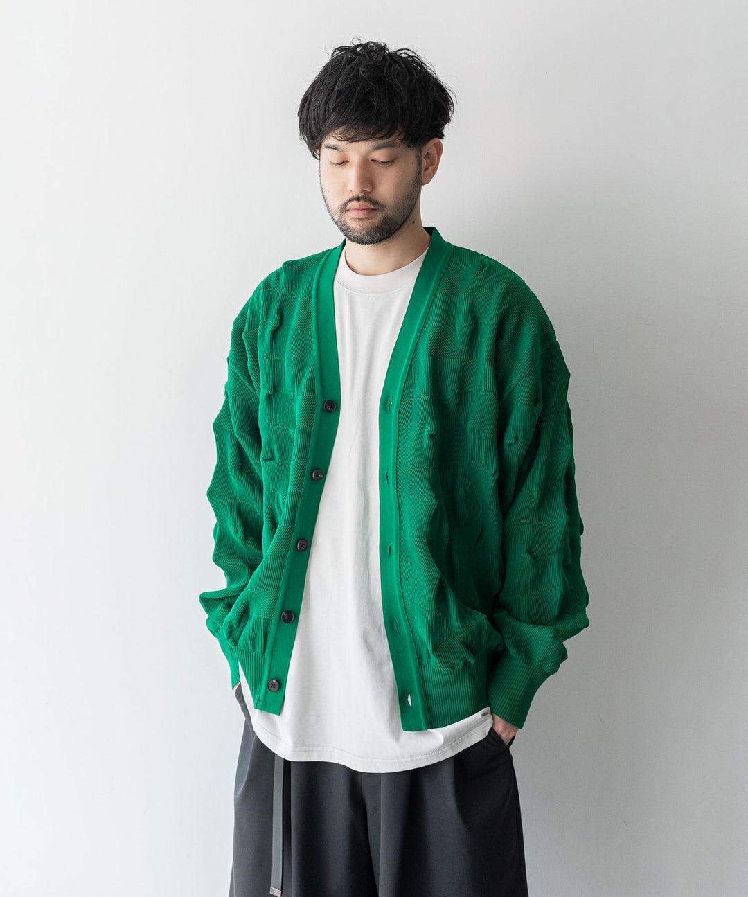 【stein】BUMPY PATTERNED KNIT CARDIGAN シュタイン23aw sessionセッション福岡セレクトショップ 公式通販サイト 
