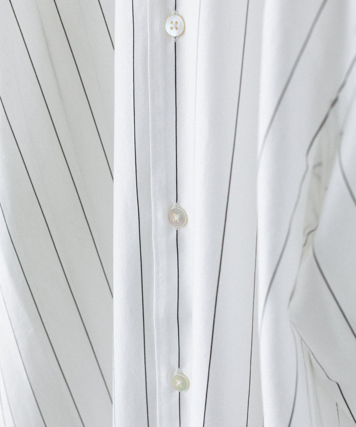 KANEMASA PHIL. カネマサフィルの46G STRIPE MODEST SHIRTのWHITE 公式通販サイトsession福岡セレクトショップ