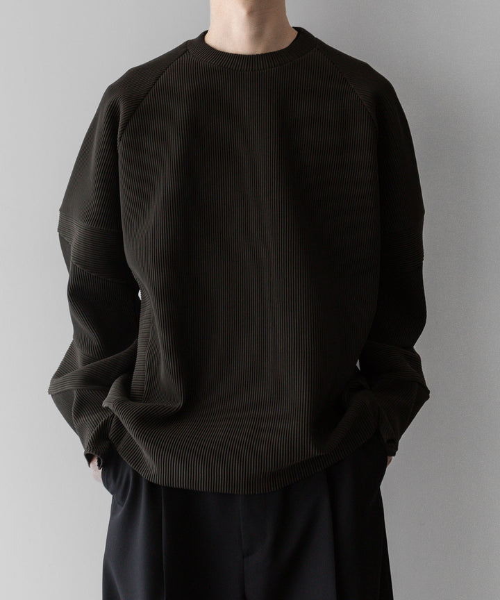 【stein】ssstein シュタインのGRADATION PLEATS COMBINATION SLEEVES LSのMILITARY KHAKI　 公式通販サイトsession福岡セレクトショップ