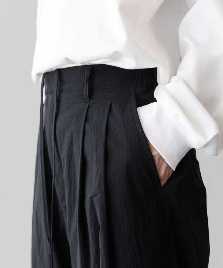 ssstein(シュタイン)の24AWコレクション WINDPROOF NYLON EASY WIDE TROUSERS - BLACK 公式通販サイトsession福岡セレクトショップ