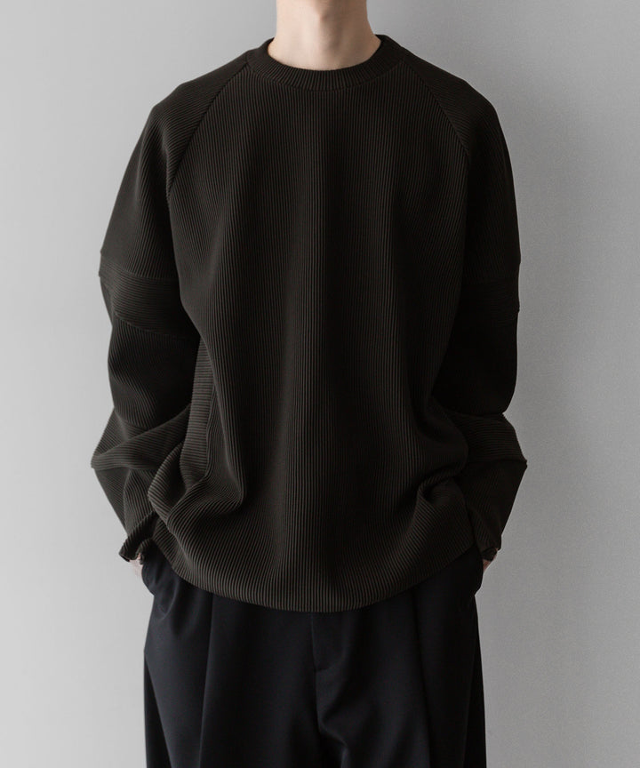 【stein】ssstein シュタインのGRADATION PLEATS COMBINATION SLEEVES LSのMILITARY KHAKI　 公式通販サイトsession福岡セレクトショップ