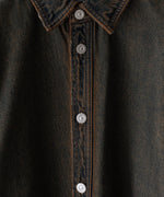 画像をギャラリービューアに読み込む, 【CODA】BLACK BROWN WASH DENIM SHIRT JACKET - BLACK BROWN
