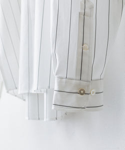 KANEMASA PHIL.】46G STRIPE MODEST SHIRT - WHITE | 公式通販サイト