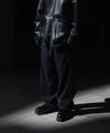 【ssstein】WOOL/CASHMERE FLEECE EASY TWIST TROUSERS - BLACK