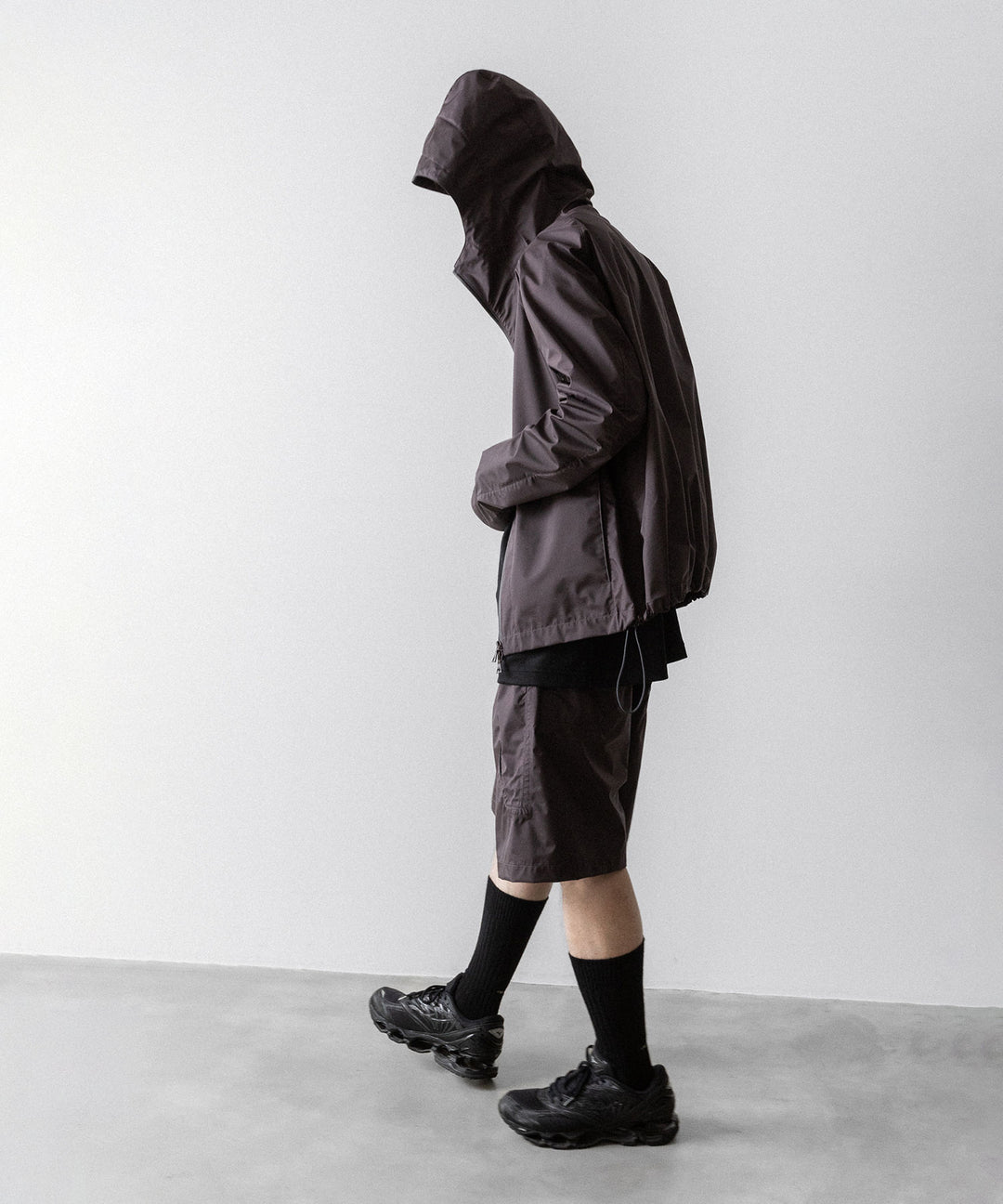 【OPPOSE DUALITY】SHORT PARKA 3L NYLON - PURPLE