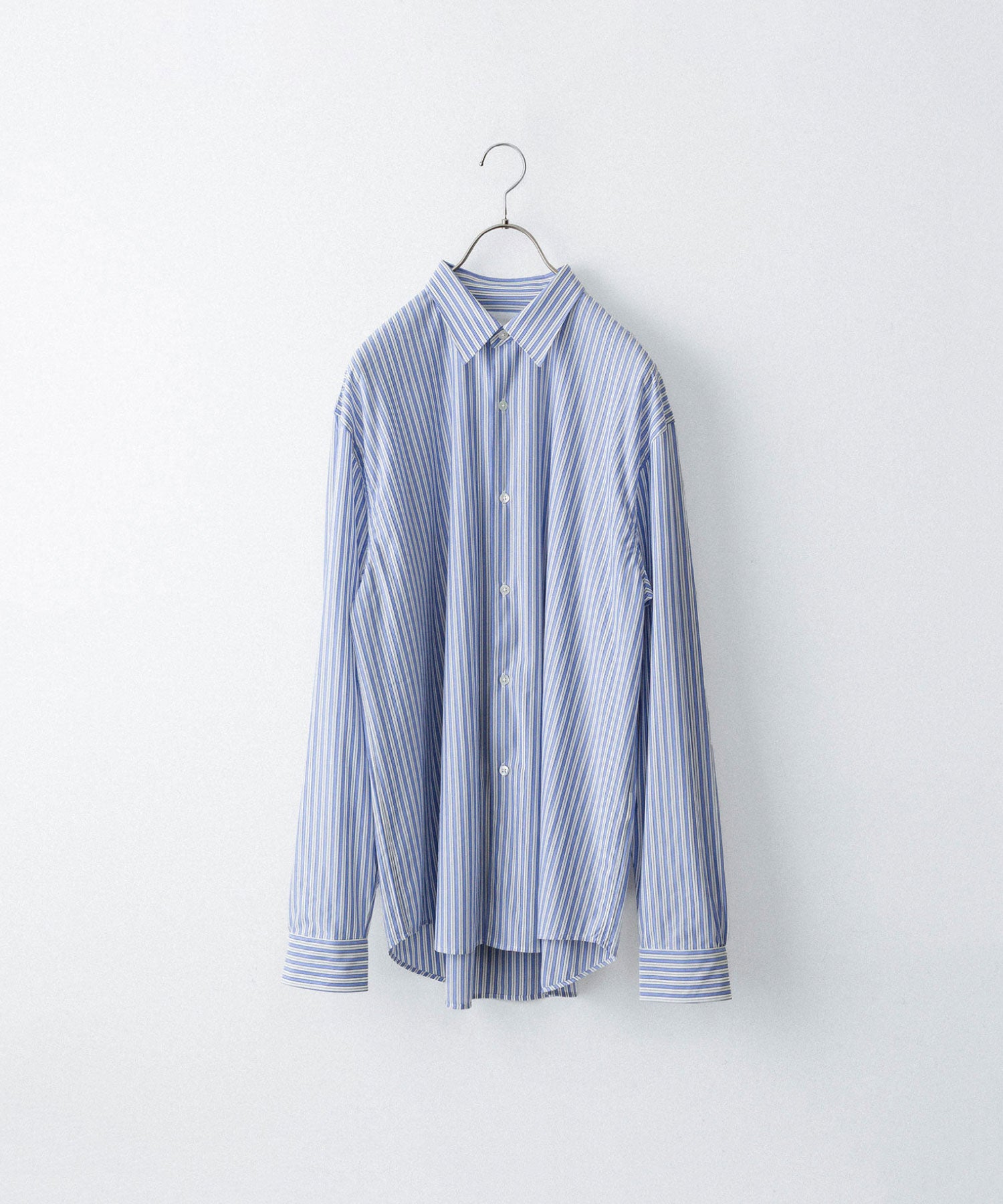 KANEMASA PHIL.】46G STRIPE MODEST SHIRT - SAX BLACK | 公式通販