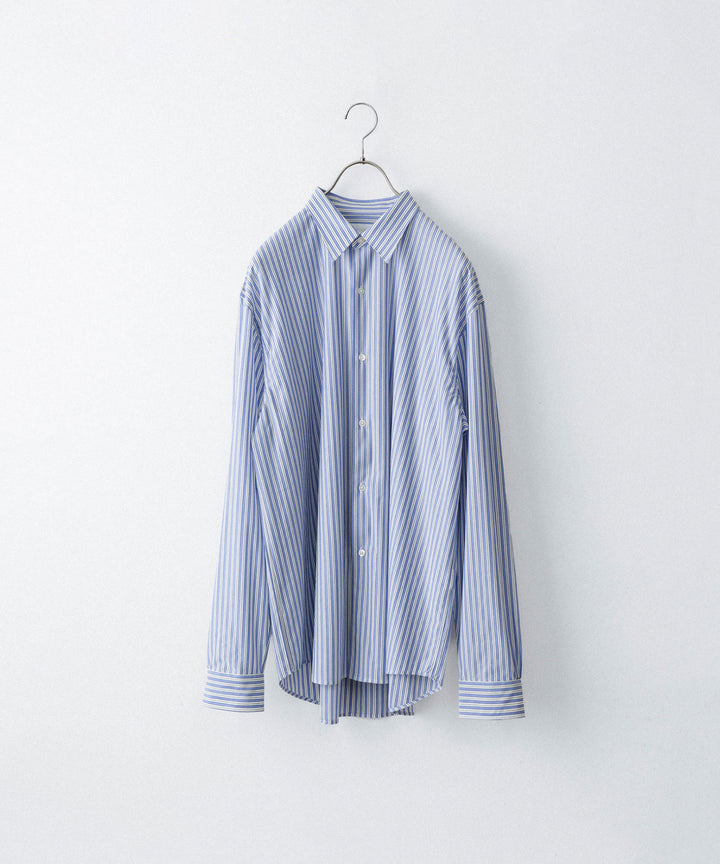 KANEMASA PHIL. カネマサフィルの46G STRIPE MODEST SHIRTのSAX BLACK公式通販session福岡セレクトショップ