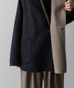 画像をギャラリービューアに読み込む, ssstein(シュタイン)の24AWコレクション REVERSIBLE PEAK LAPEL JACKET - NAVY × GREY KHAKI 公式通販サイトsession福岡セレクトショップ
