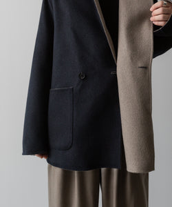 ssstein(シュタイン)の24AWコレクション REVERSIBLE PEAK LAPEL JACKET - NAVY × GREY KHAKI 公式通販サイトsession福岡セレクトショップ