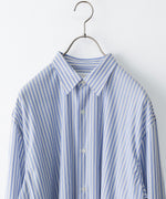 画像をギャラリービューアに読み込む, KANEMASA PHIL. カネマサフィルの46G STRIPE MODEST SHIRTのSAX BLACK公式通販session福岡セレクトショップ
