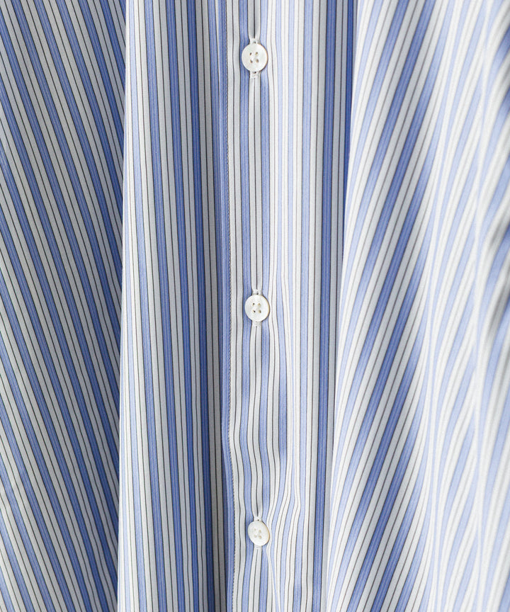 KANEMASA PHIL. カネマサフィルの46G STRIPE MODEST SHIRTのSAX BLACK公式通販session福岡セレクトショップ