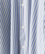 画像をギャラリービューアに読み込む, KANEMASA PHIL. カネマサフィルの46G STRIPE MODEST SHIRTのSAX BLACK公式通販session福岡セレクトショップ
