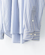 画像をギャラリービューアに読み込む, KANEMASA PHIL. カネマサフィルの46G STRIPE MODEST SHIRTのSAX BLACK公式通販session福岡セレクトショップ
