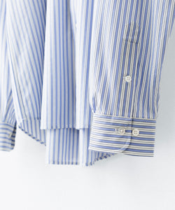 KANEMASA PHIL.】46G STRIPE MODEST SHIRT - SAX BLACK | 公式通販