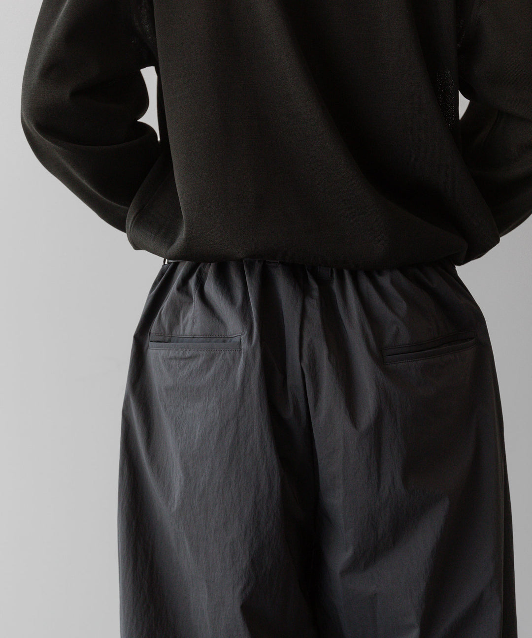 ssstein(シュタイン)の24AWコレクション WINDPROOF NYLON EASY WIDE TROUSERS - GREY KHAKI 公式通販サイトsession福岡セレクトショップ