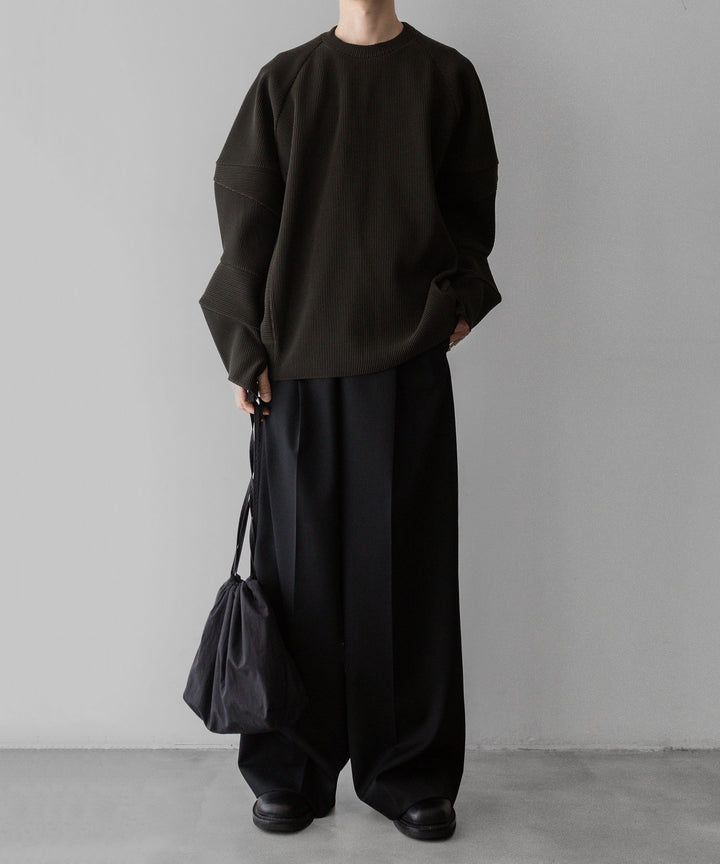 【stein】ssstein シュタインのGRADATION PLEATS COMBINATION SLEEVES LSのMILITARY KHAKI　 公式通販サイトsession福岡セレクトショップ
