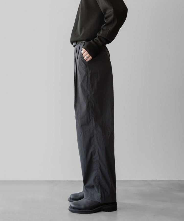 ssstein(シュタイン)の24AWコレクション WINDPROOF NYLON EASY WIDE TROUSERS - GREY KHAKI 公式通販サイトsession福岡セレクトショップ